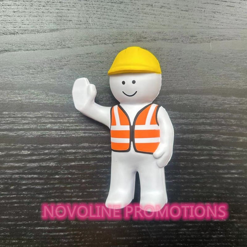 Man Stress Ball with Helmet and Safety Vest Man Stress Ball with Helmet and Safety Vest