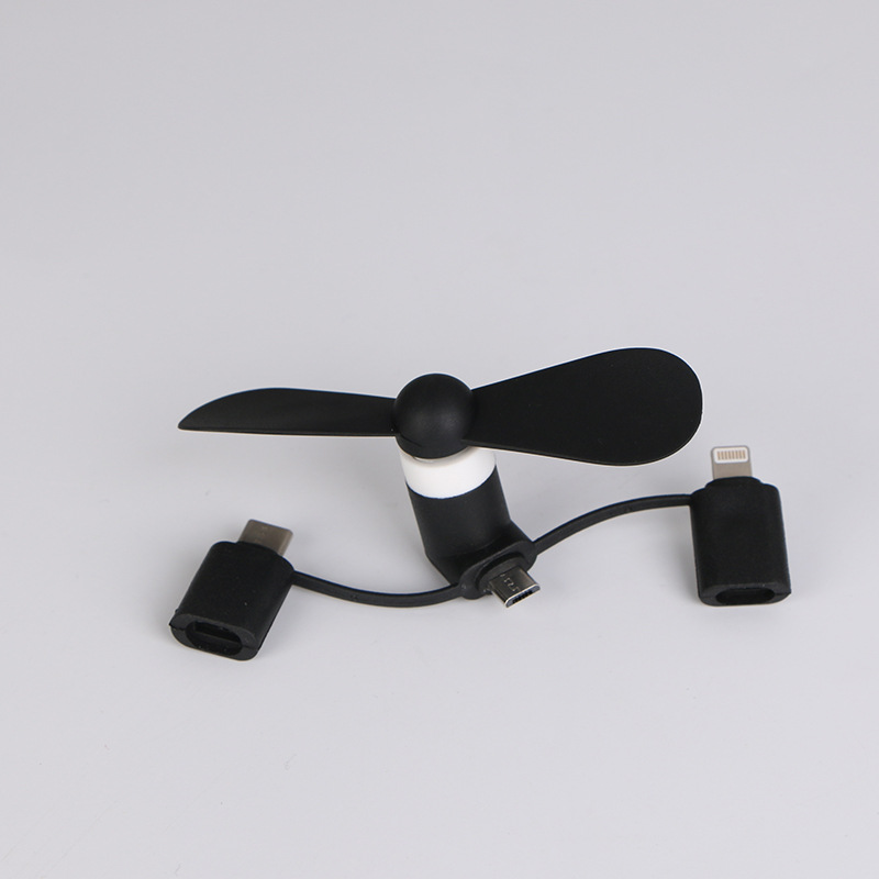 Portable 3-in-1 Mini USB Cellphone Fan