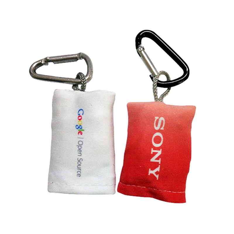 Microfiber Leans Cleaning Cloth with Pouch and Carabiner