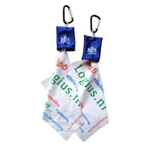 Microfiber Leans Cleaning Cloth with Pouch and Carabiner