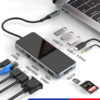 12 IN 1 Laptop Docking Station Type C Hub Adapter