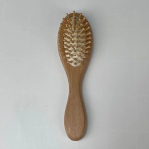 Natemia Premium Wooden Baby Hair Comb and Brush Set