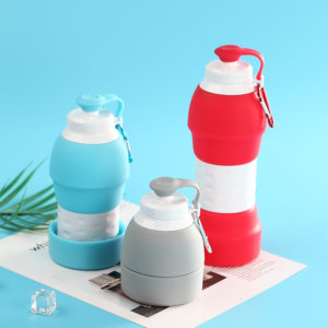 20oz Foldable Silicone Water Bottle For Kids Adult