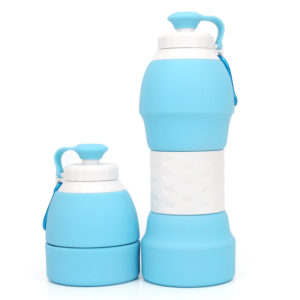 20oz Foldable Silicone Water Bottle For Kids Adult