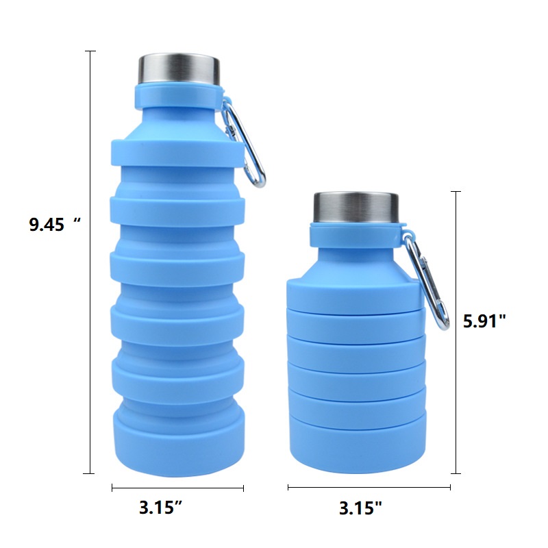 28OZ Collapsible Silicone Telescopic Water Bottle