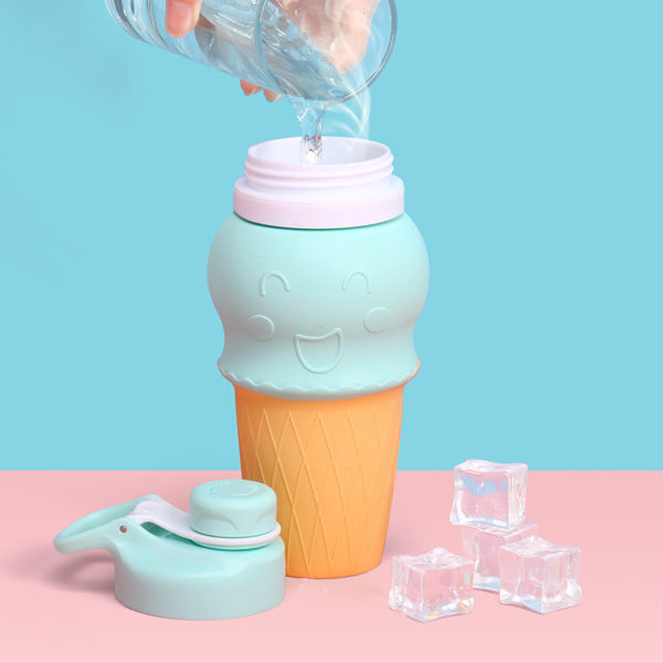 17OZ Ice Cream Shape Folding Silicone Bottle