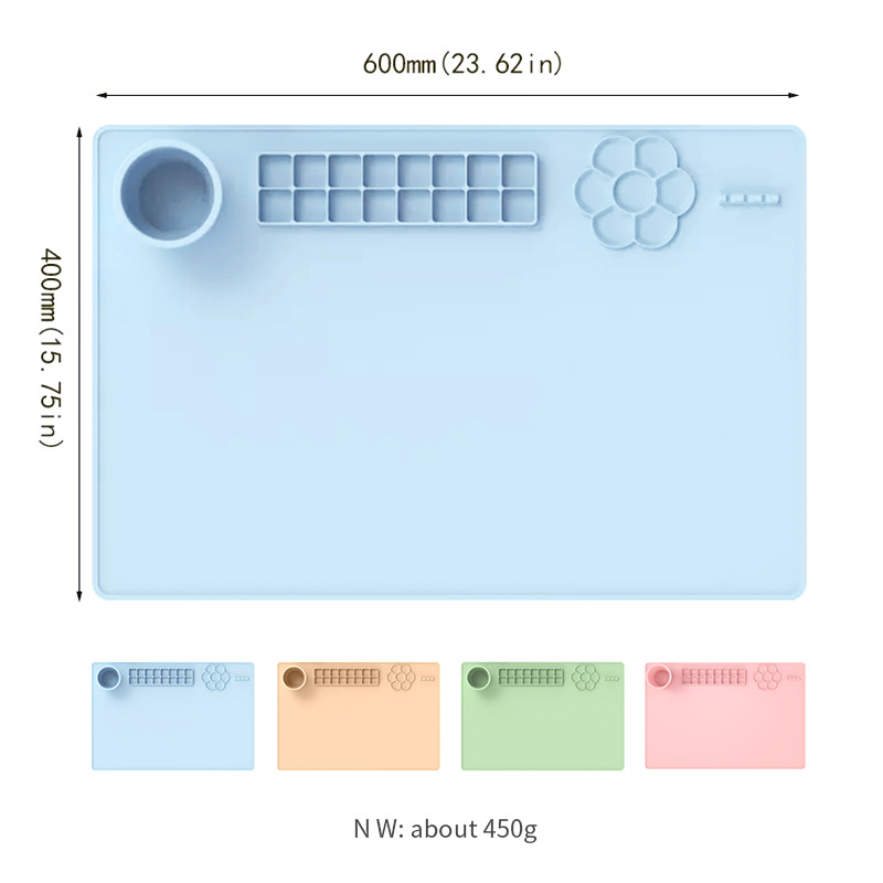 23 * 15 inches Silicone Craft Mat with Cleaning Cup