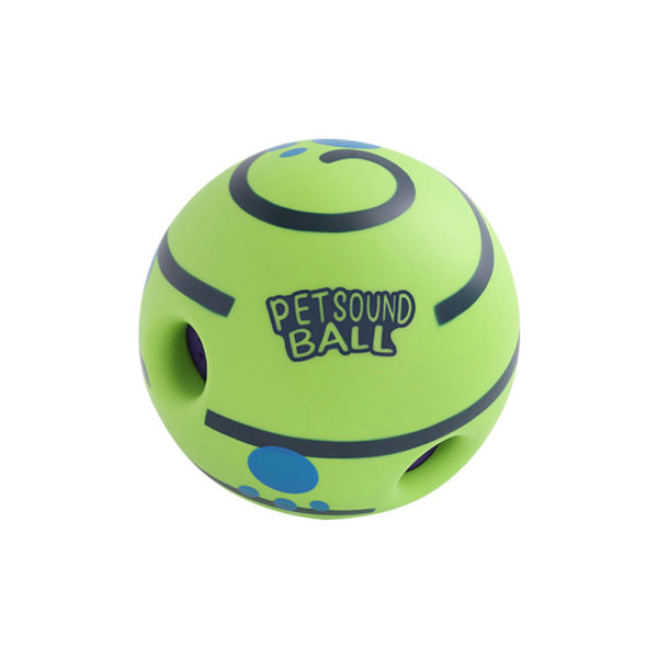 Green Rubber Pet Sound Ball