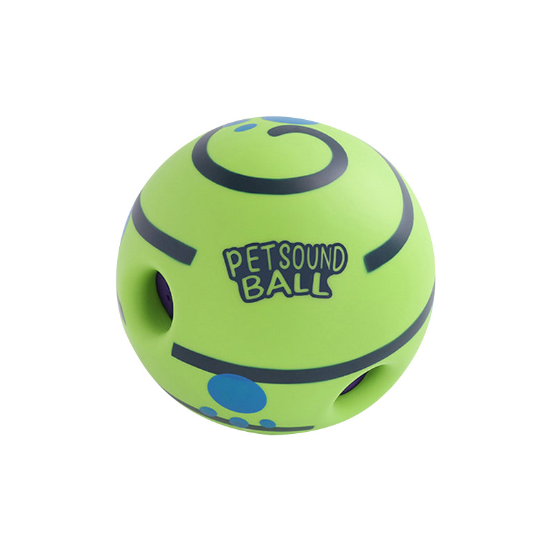 Green Rubber Pet Sound Ball