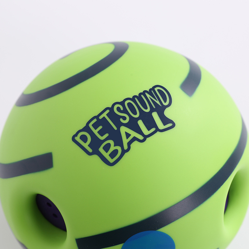 Green Rubber Pet Sound Ball