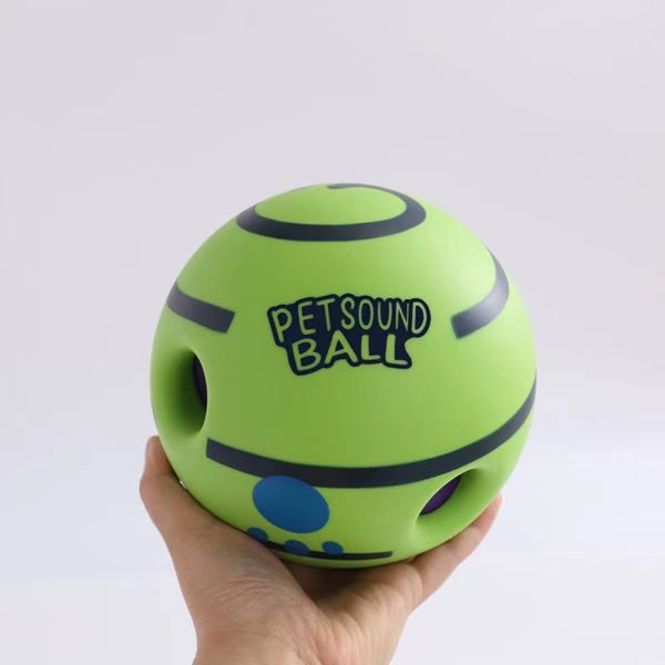 Green Rubber Pet Sound Ball