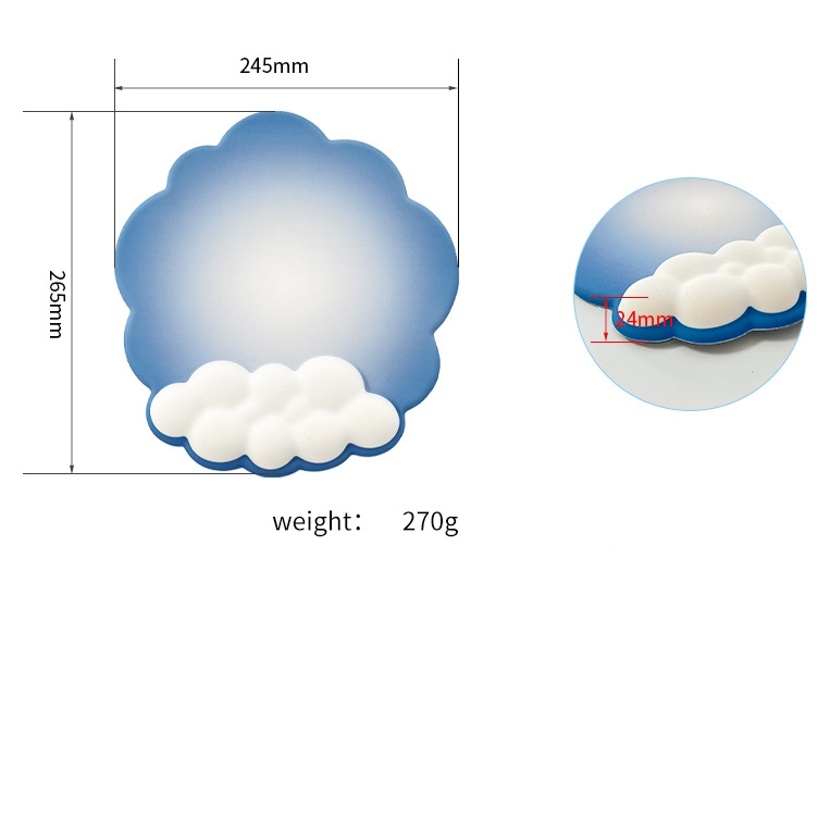 Cloud Shaped Wrist Rest Mouse Pad