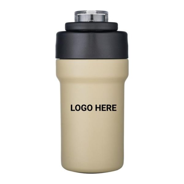 Stainless Steel Vacuum Bottle with Straw & Handle