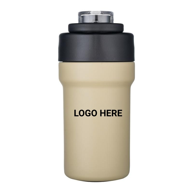 Stainless Steel Vacuum Bottle with Straw & Handle