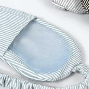 Striped Blackout Comfort Sleeping Eye Mask with Ice Pack