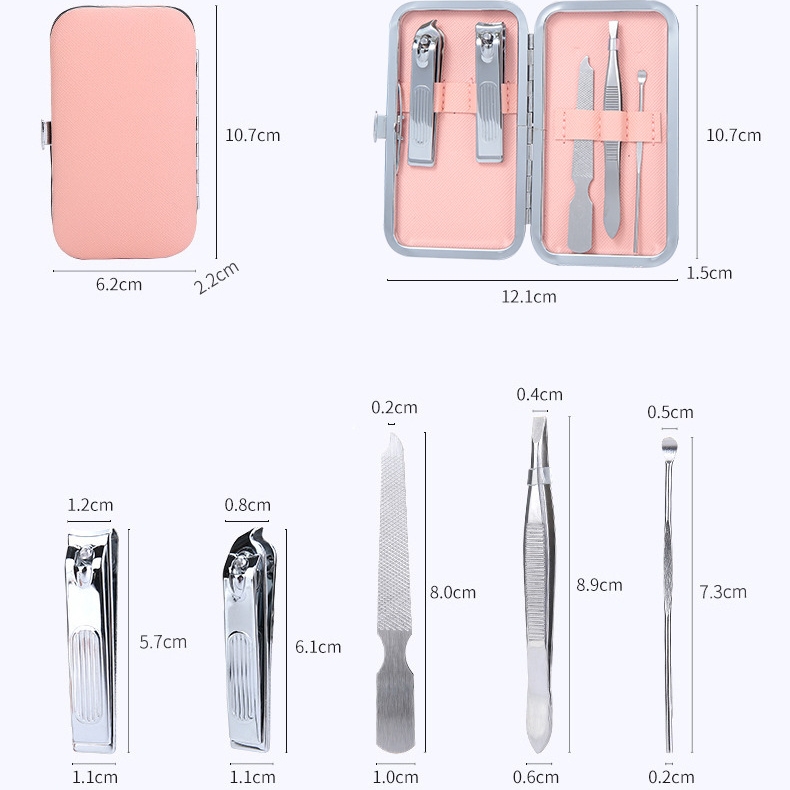 Portable Stainless Steel Manicure 5-Piece Set