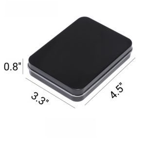 Black Stainless Steel Nail Clippers Set in Tinplate Box