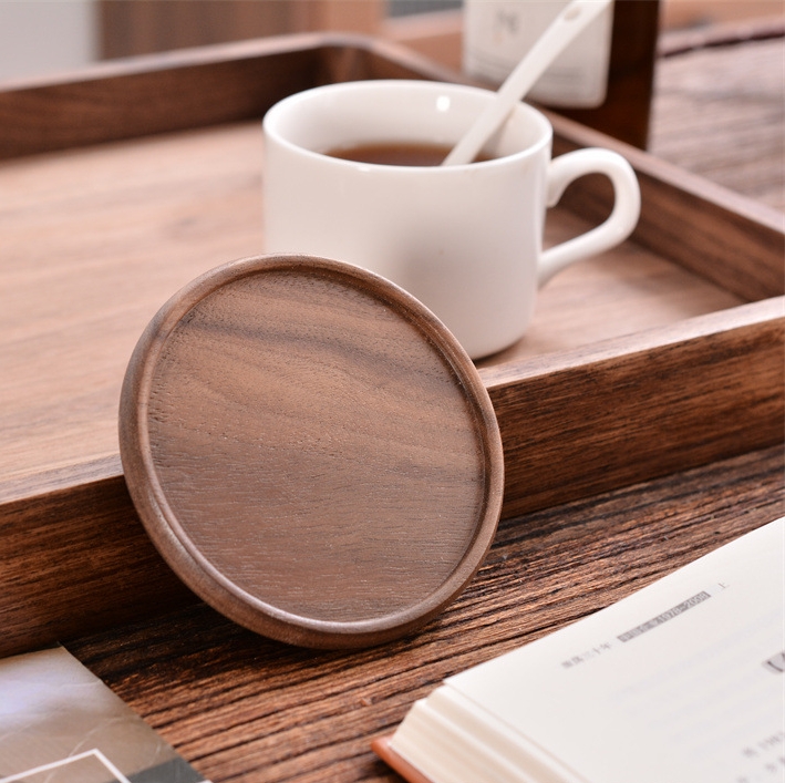 Wooden Insulated Round Coasters 3.5 inches