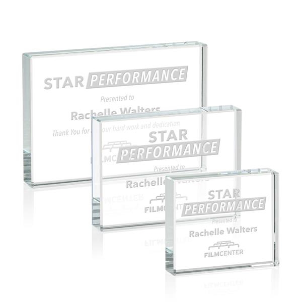 Rectangle Clear Crystal Paperweight Decoration