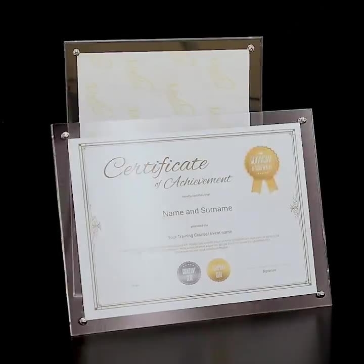 Acrylic Transparent Photo Frame