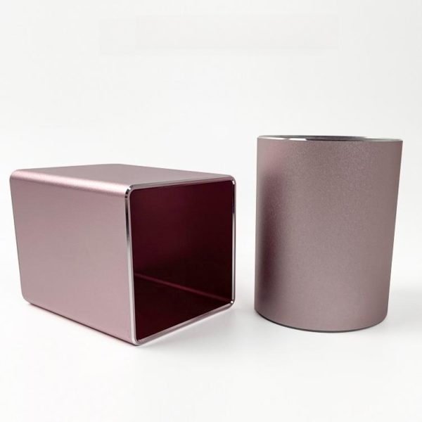 Aluminum Tricolor Cylindrical & Cuboid Pen Holder Makeup Collector
