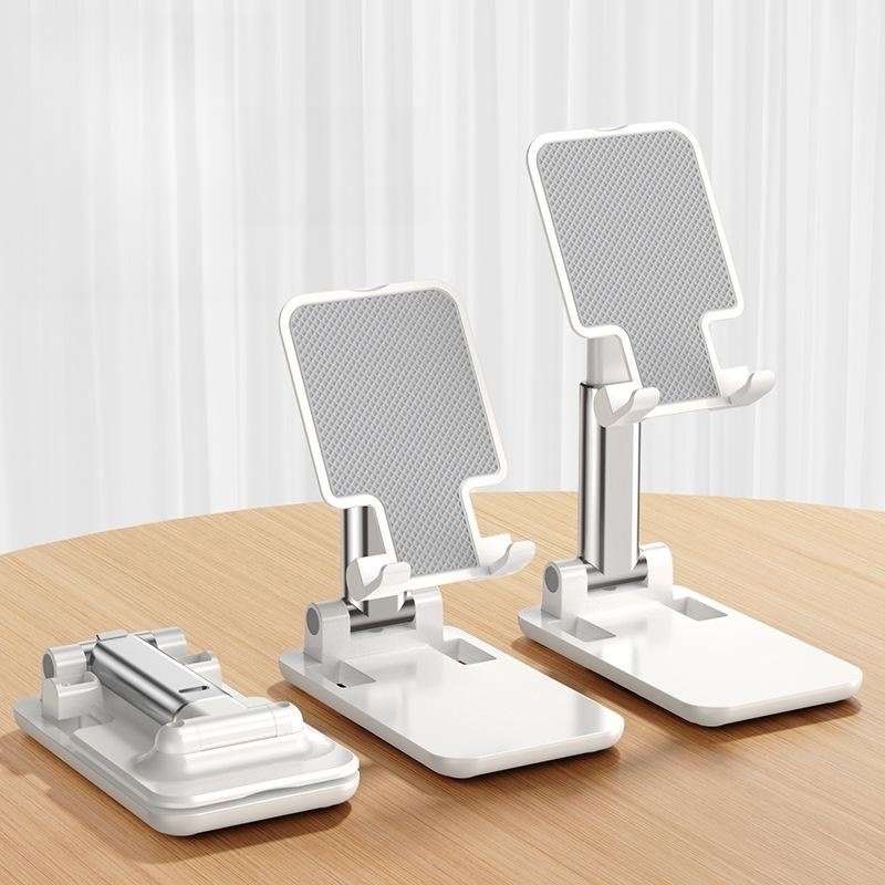 Multicolor Metal Retractable Foldable Phone Stand Holder With Non-slip Pad