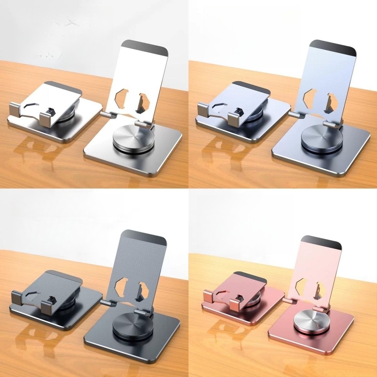 Industrial Style Aluminum Alloy Rotatable Foldable Phone Holder