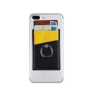 Multicolor PU Foldable Card Holder with Ring Stand