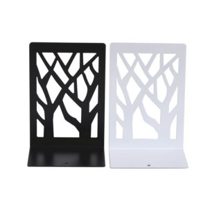 Creative Tree Pattern Sturdy Metal Bookend with Non-Slip Dots