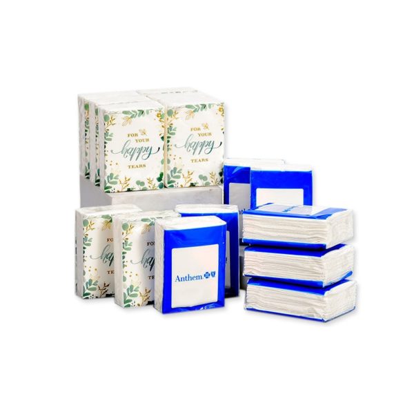 Customized Portable Pocket Mini Tissue Pack 2.8''x0.7''x2''