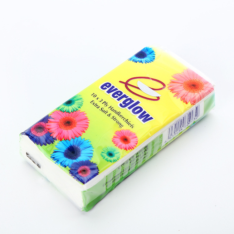 Customized Portable Pocket Mini Tissue Pack 3.9''x0.9''x2''