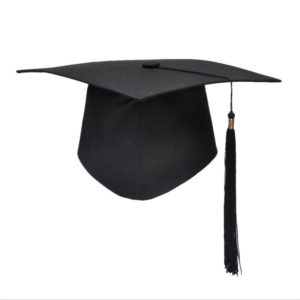 Customized Red and Black Graduate Hat Square Academic cap