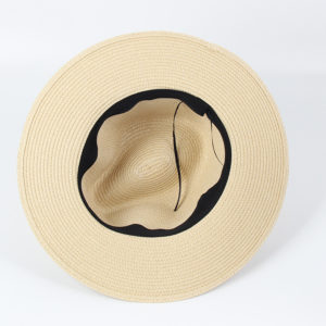 Customized Outdoor Beach Casual Straw Hat Sun Cap with Large Brim
