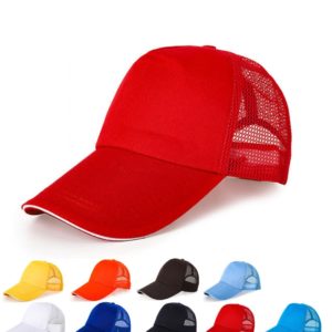 Customized Multicolor Athletic Adjustable Size Baseball Cap Mesh Back