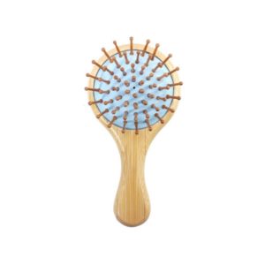 Mini Portable Wooden Paddle Brush Airbag Massage Comb with Handle