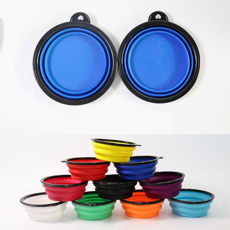 Folding Dog Bowls with Carabiner