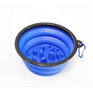 Folding Silicone Pet Bowl w/Carabiner
