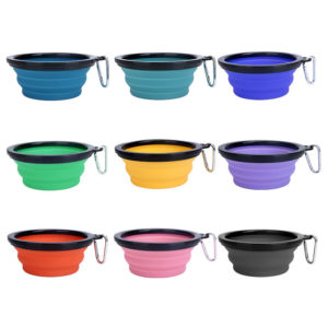 Collapsible Silicone Pet Bowl With Carabiner
