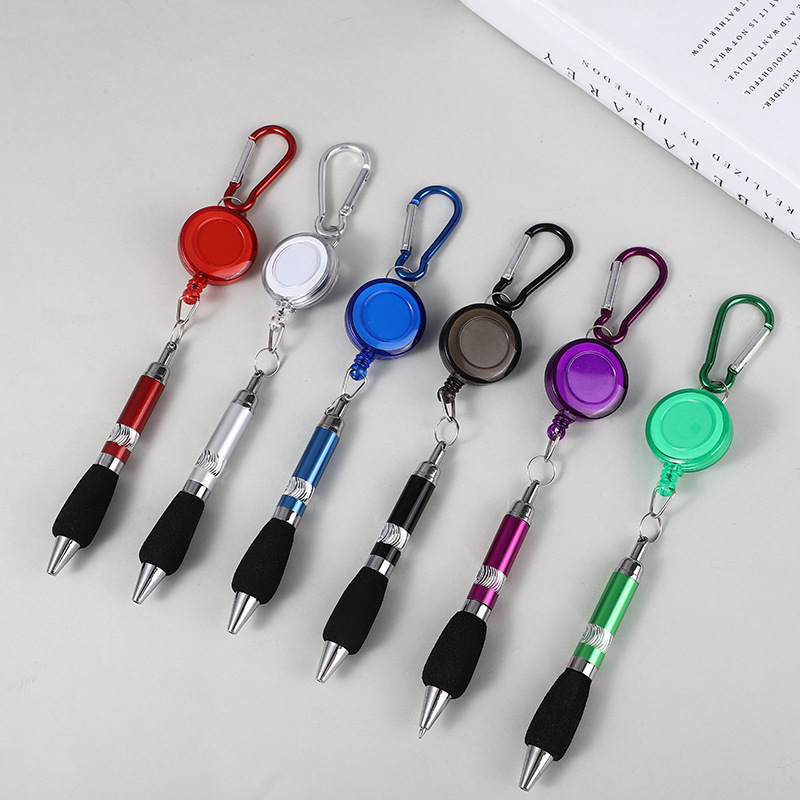 Keychain Carabiner Retractable  Pen