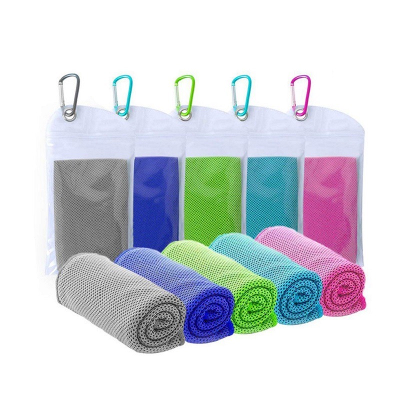 Full Print Cooling Towel with Carabiner Bag and Buckle