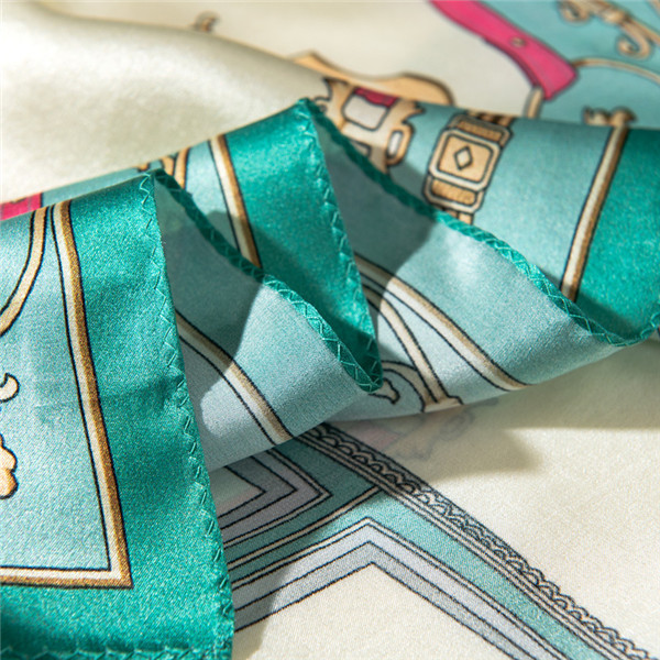 Custom 100% Real Mulberry Silk Square Scarf