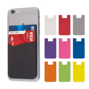 Dual Pocket Silicone Phone Wallet Moblie Card Holder