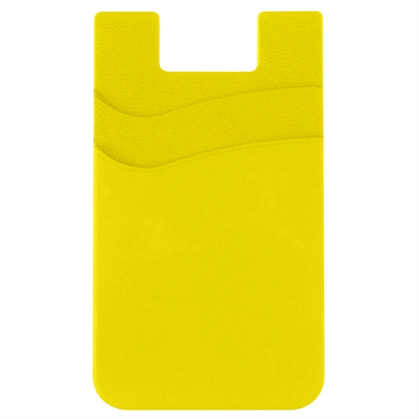 Dual Pocket Silicone Phone Wallet Moblie Card Holder