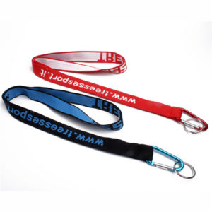Jacquard Knitted Woven Lanyard with Keyring