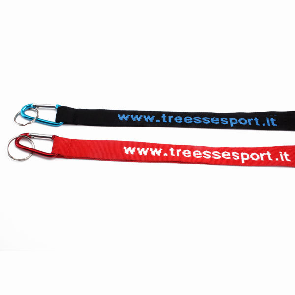 Jacquard Knitted Woven Lanyard with Keyring
