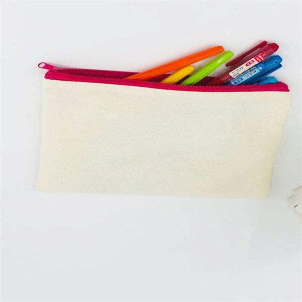 Travel Cotton Canvas Cosmetic Bag With Zipper