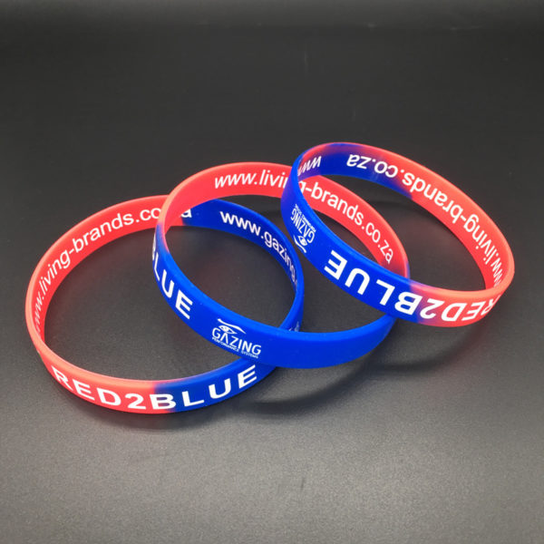 Silicone Wristband Bracelet with Silkscreen Printing