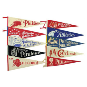 Felt Pennant with Sewn Strip Size Customized