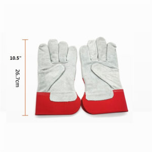 Premium Split Cowhide Work Gloves with Natural Canvas Back