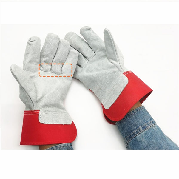 Premium Split Cowhide Work Gloves with Natural Canvas Back